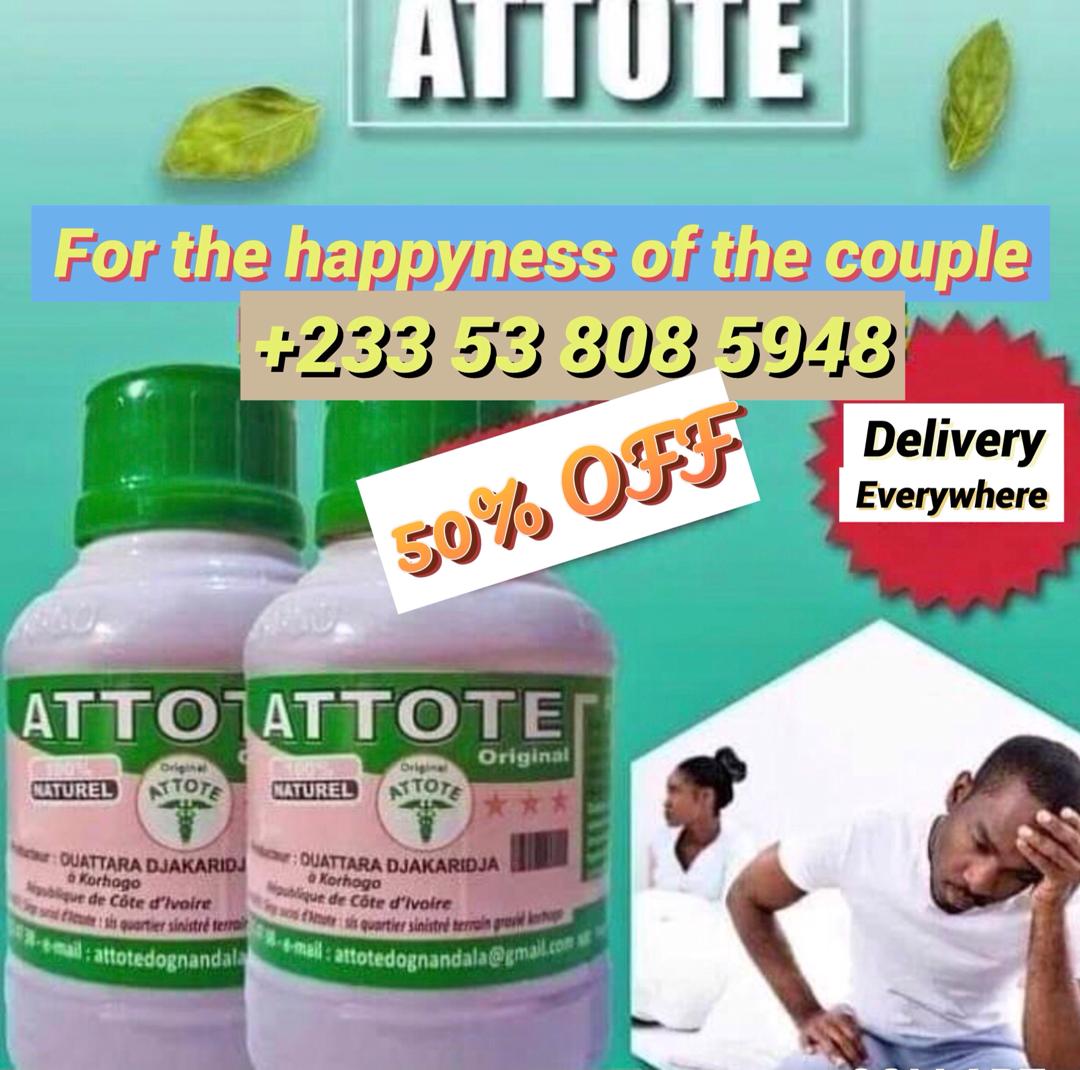 ATTOTE NUMBER ONE 100% NATURAL SOLUTION FOR THE COUPLE +233 53 808 5948